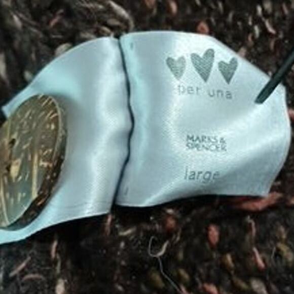 Per Una L Made in Italy Mohair/Wool plus blend Brown Speckled Cardigan Fringed - Picture 11 of 16